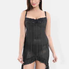 Be You Shoulder Straps Net Baby Doll With Briefs