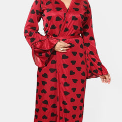 Be You Women Conversational Printed Maxi Nightdress