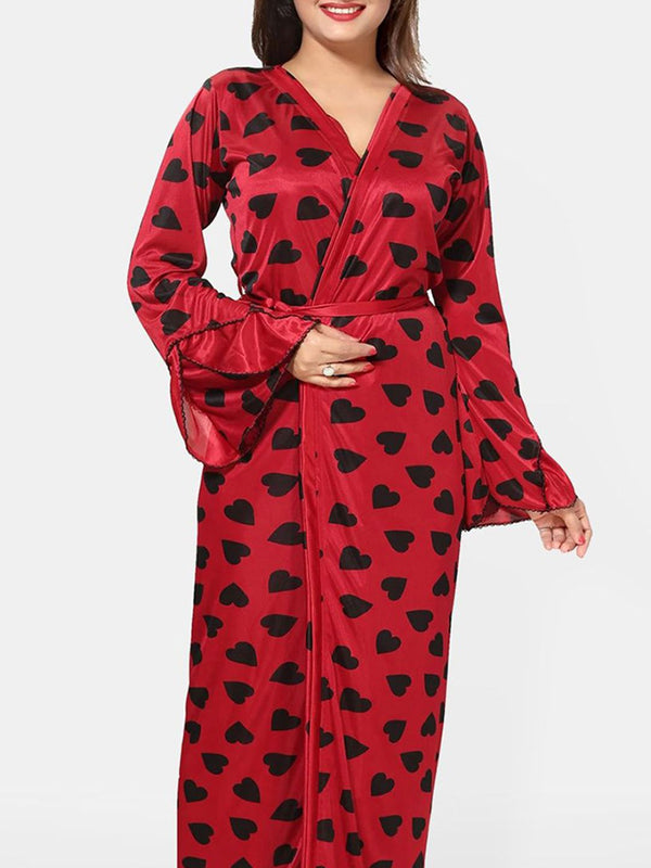 Be You Women Conversational Printed Maxi Nightdress