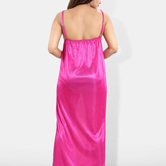 Be You 6 Pieces Satin Maxi Nightdress