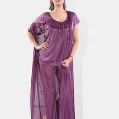 Be You Satin Night Suit With Robe