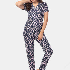 Be You Geometric Printed Night suit