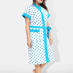 Be You Women Printed Cotton Anti-bacterial Super Soft Bath Robe With Belt