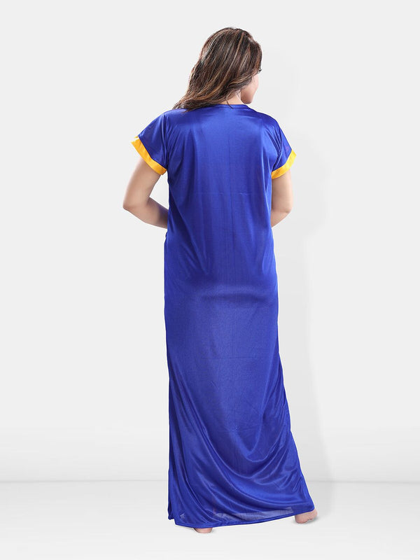 Be You Shoulder Straps Satin Maxi Nightdress with Robe