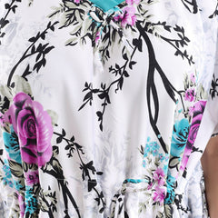 Be You Floral Printed Satin Maxi Kaftan Nightdress