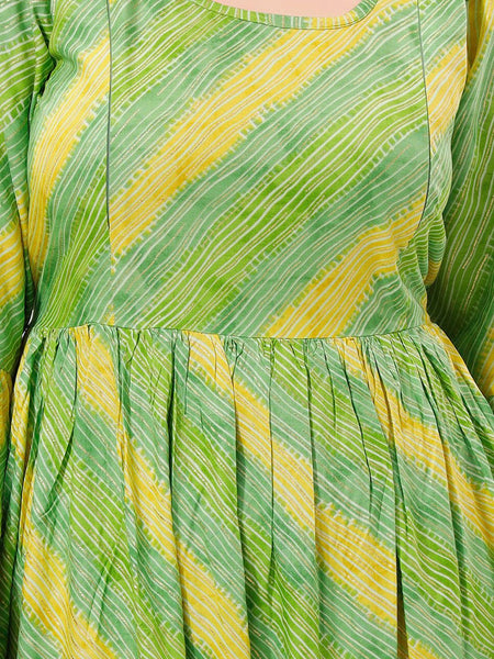 Be You Women Striped Bell Sleeves Maternity Kurta