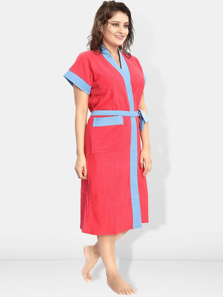 Be You Women Cotton Anti-bacterial Super Soft Bath Robe With Belt