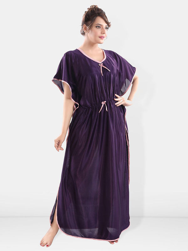 Be You V-Neck Satin Maxi Kaftan Nightdress