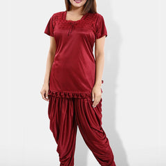 Be You Square Neck Satin Night suit