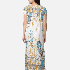 Be You White Printed Feeding Nightdress