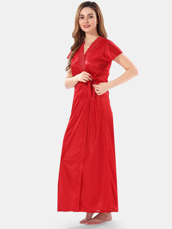 Be You Satin Maxi Nightdress With Robe