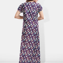 Be You Printed Satin Maternity Maxi Nightdress