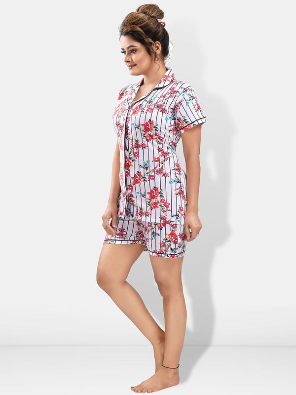 Be You Pack Of 2 Floral Printed Night Suit