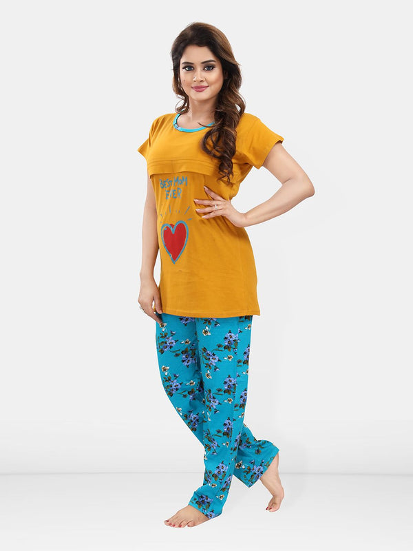 Be You Floral Printed Maternity Night Suit