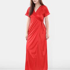 Be You Satin Wrap Nightdress With Robe