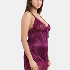 Be You Satin Baby Doll with High-Low