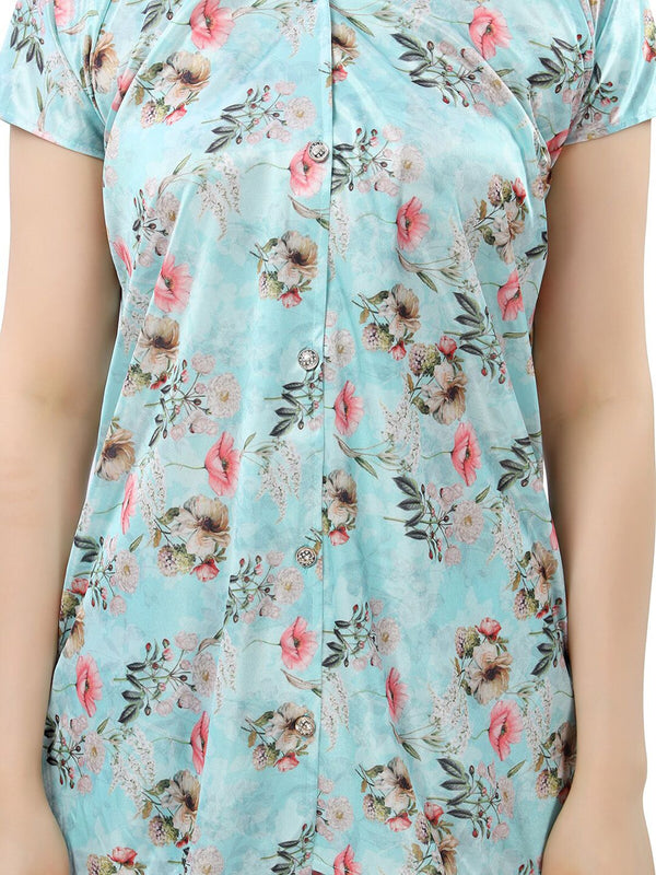 Be You Floral Printed Satin Night suit