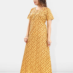 Be You Polka Dot Printed Cotton Maxi Nightdress