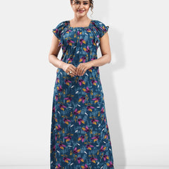 Be You Floral Printed Satin Maxi Nightdress