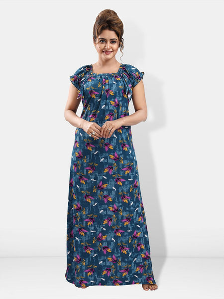 Be You Floral Printed Satin Maxi Nightdress