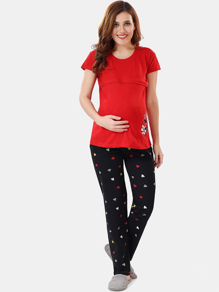 Be You Floral Printed Shirt And Pyjama Night Suit Set