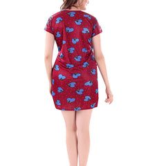 Be You Women Set of 3 Maroon Printed Nightdress