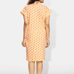 Be You Women Polka Dots Printed Terry Cotton Bath Robe