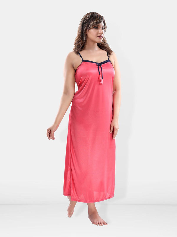 Be You V-Neck Satin Maxi Nightdress with Robe