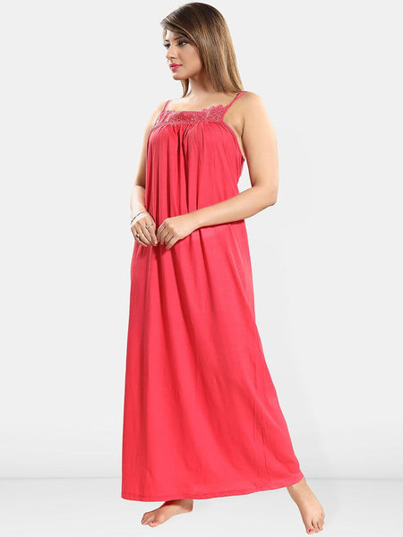 Be You Lace Cotton Maxi Nightdress
