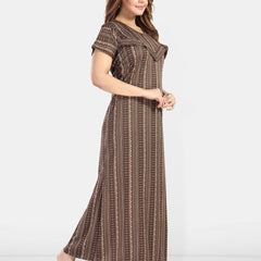 Be You Ethic Motifs Printed Maxi Nightdress