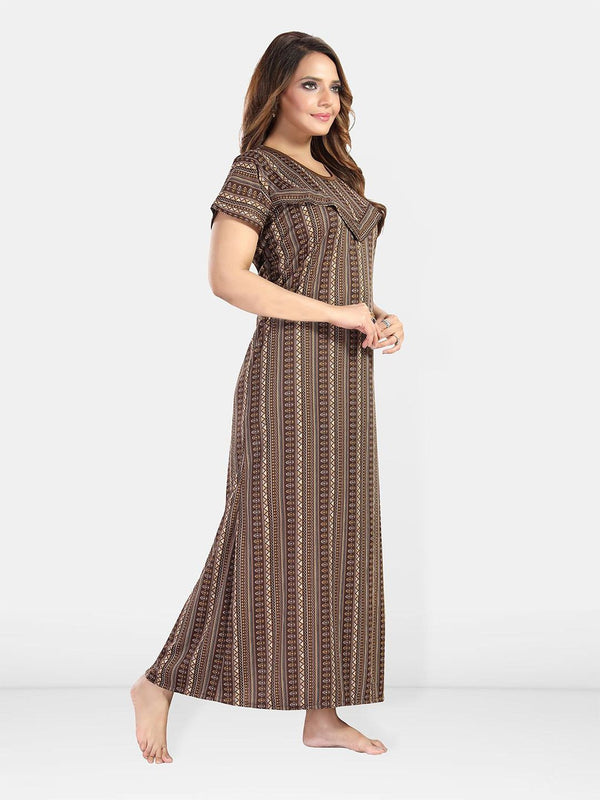 Be You Ethic Motifs Printed Maxi Nightdress