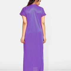 Be You Pack Of 4 Satin Maxi Nightdress With Robe