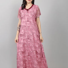 Be You Alpine Geometric Abstract Print Maxi Nightdress