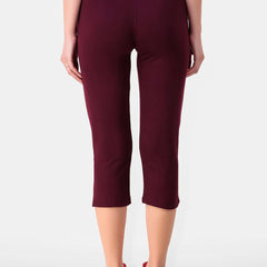 Be You Women Solid Cotton Three Fourth-Length Tights
