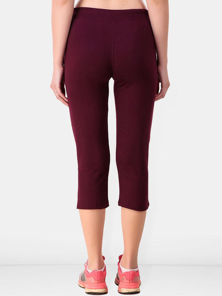 Be You Women Solid Cotton Three Fourth-Length Tights