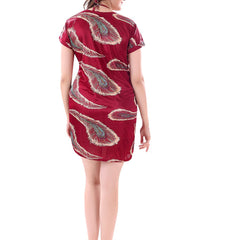 Be You Women Maroon Pack Of 2  Printed Satin Nightdress
