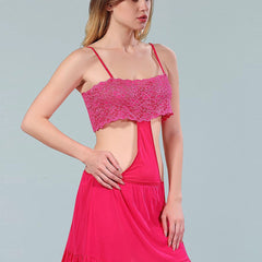 Be You Pink & Red Net Baby Doll