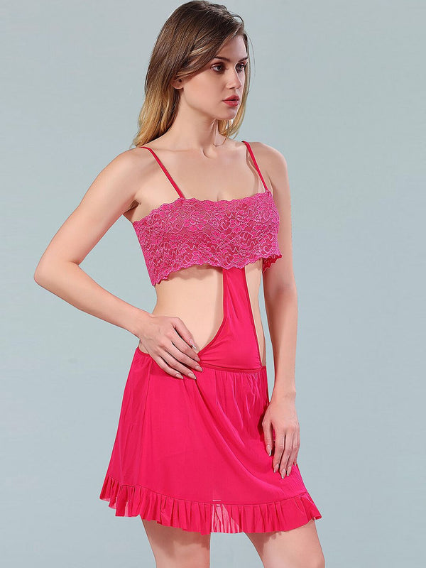 Be You Pink & Red Net Baby Doll