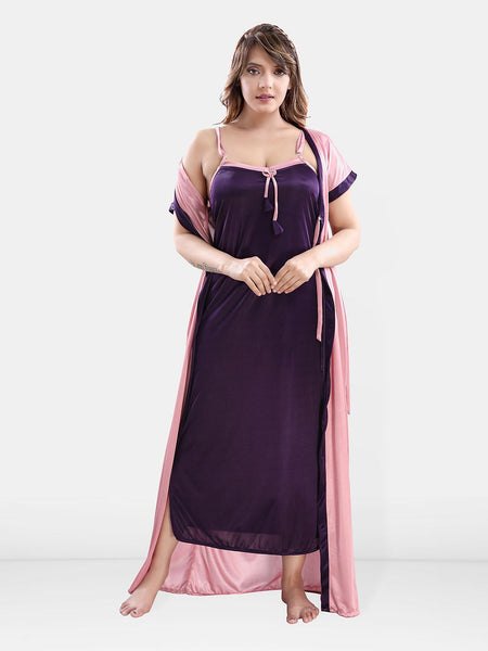 Be You Satin Maxi Nightdress With Robe