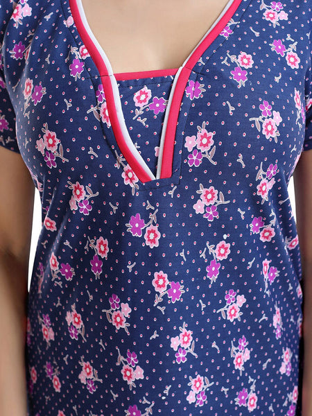 Be You Floral Printed Satin Maxi Nightdress