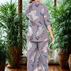 Be You Geometric Printed Top & Trousers Co-Ords