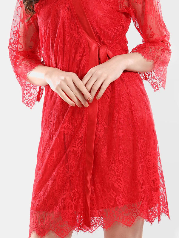 Be You Shoulder Straps Nightdress With Robe