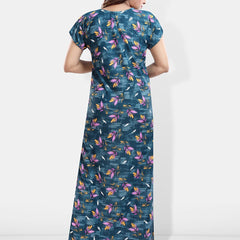Be You Floral Printed Satin Maxi Nightdress