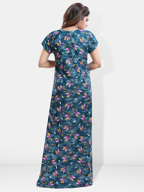 Be You Floral Printed Satin Maxi Nightdress