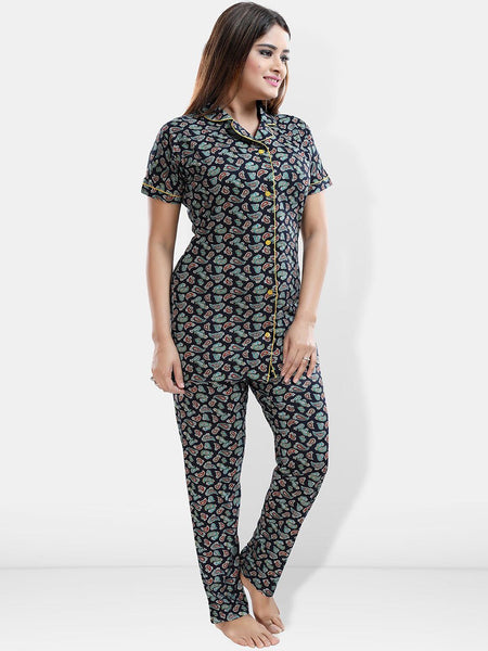 Be You Ethnic Motifs Printed Shirt With Pyjamas