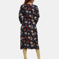 Be You Floral Printed Maternity Straight Kurta