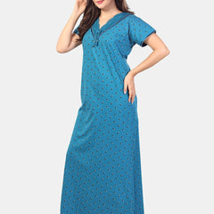 Be You Floral Printed V-Neck Maxi Nightdress
