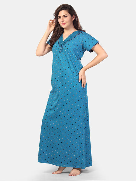 Be You Floral Printed V-Neck Maxi Nightdress