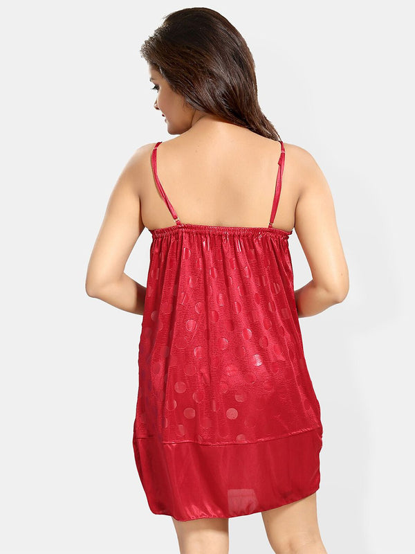 Be You Self Design Shoulder Straps Satin Baby Doll