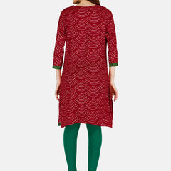 Be You Bandhani Printed Straight Kurta
